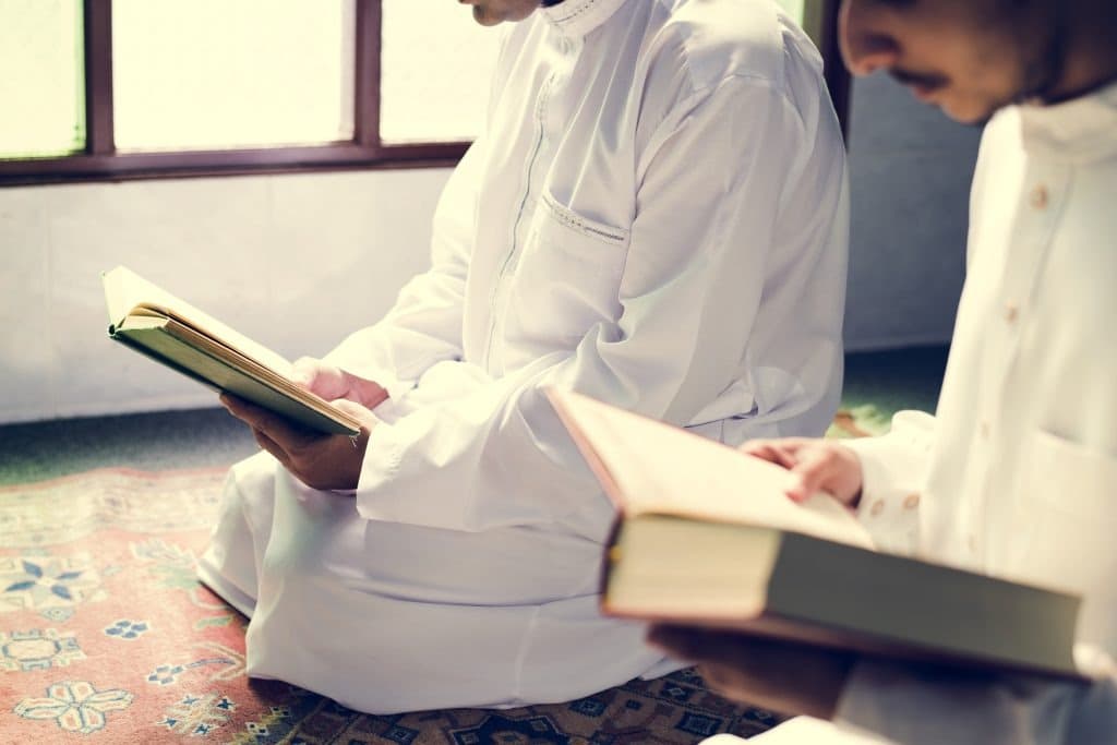 Two Students Reading Quran